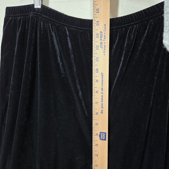 Denim 24/7 Velvet Pull On Pants sz 2X Black Elastic Waist Lounge NEW - Picture 10 of 13